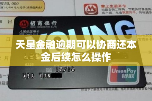 天星金融逾期可以协商还本金后续怎么操作 天星金融逾期可以协商还本金后续怎么操作