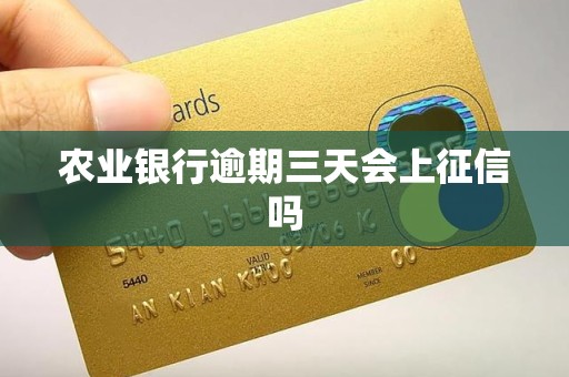农业银行逾期三天会上征信吗