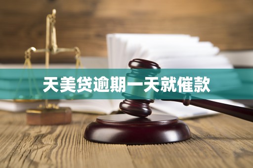 天美贷逾期一天就催款