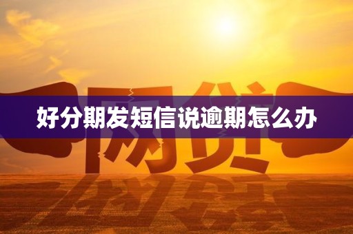好分期发短信说逾期怎么办