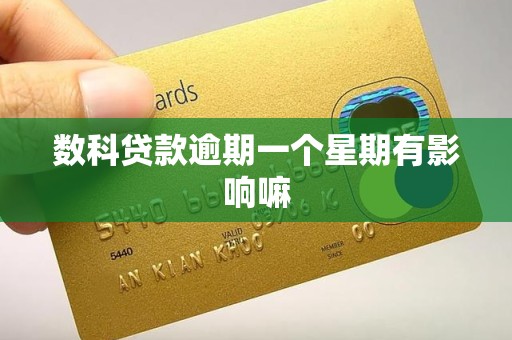 数科贷款逾期一个星期有影响嘛