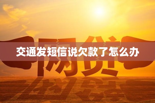 交通发短信说欠款了怎么办