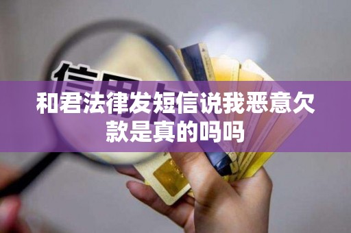 和君法律发短信说我恶意欠款是真的吗吗