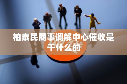 柏泰民商事调解中心催收是干什么的