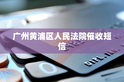 广州黄浦区人民法院催收短信