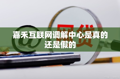 嘉禾互联网调解中心是真的还是假的