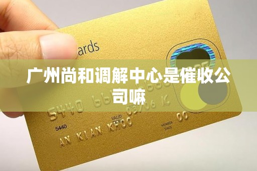 广州尚和调解中心是催收公司嘛