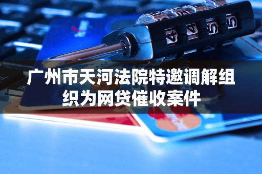广州市天河法院特邀调解组织为网贷催收案件