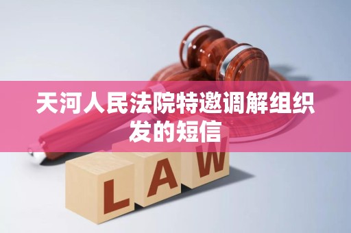 天河人民法院特邀调解组织发的短信