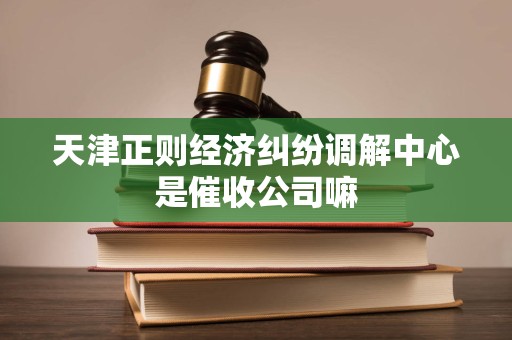 天津正则经济纠纷调解中心是催收公司嘛