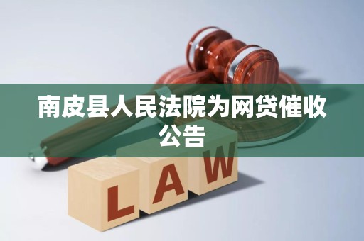 南皮县人民法院为网贷催收公告 南皮县人民法院为网贷催收公告