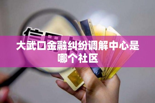 大武口金融纠纷调解中心是哪个社区 大武口金融纠纷调解中心是哪个社区