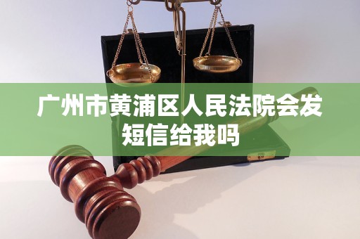 广州市黄浦区人民法院会发短信给我吗