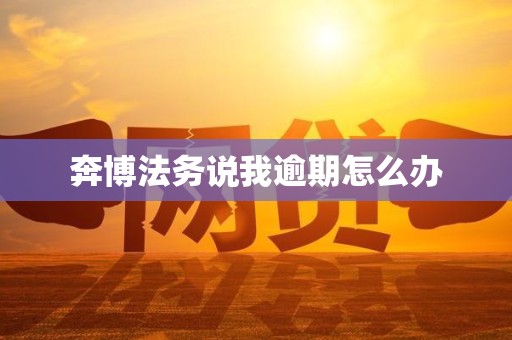 奔博法务说我逾期怎么办