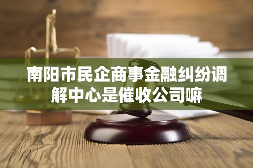 南阳市民企商事金融纠纷调解中心是催收公司嘛