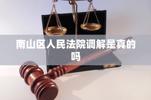 南山区人民法院调解是真的吗