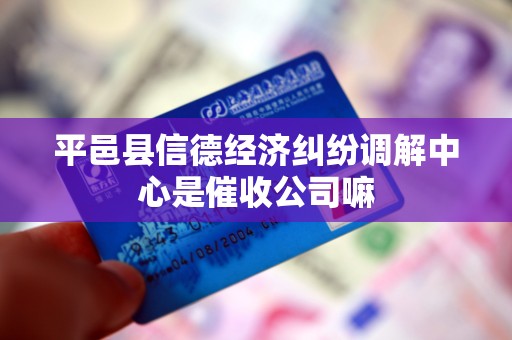 平邑县信德经济纠纷调解中心是催收公司嘛