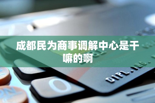 成都民为商事调解中心是干嘛的啊 成都民为商事调解中心是干嘛的啊
