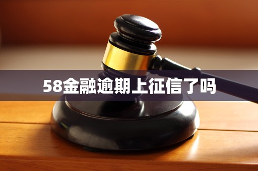 58金融逾期上征信了吗 58金融逾期上征信了吗