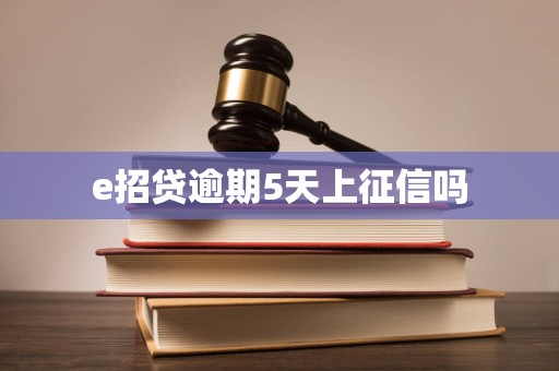 e招贷逾期5天上征信吗