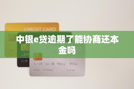 中银e贷逾期了能协商还本金吗