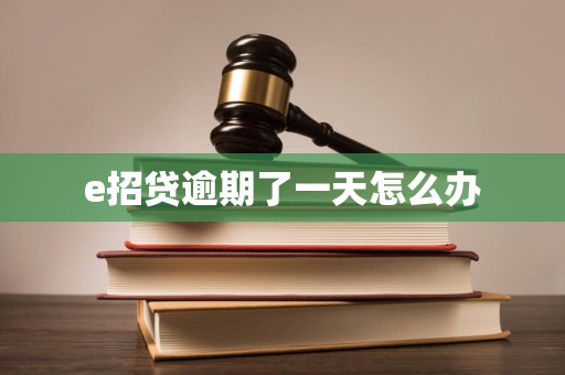 e招贷逾期了一天怎么办