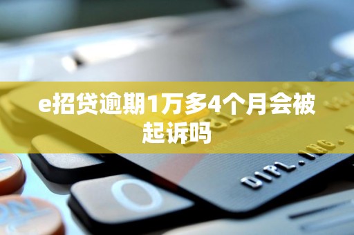 e招贷逾期1万多4个月会被起诉吗