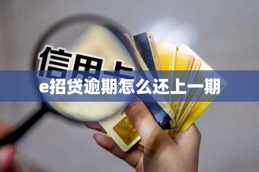 e招贷逾期怎么还上一期