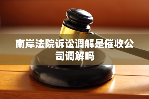 南岸法院诉讼调解是催收公司调解吗