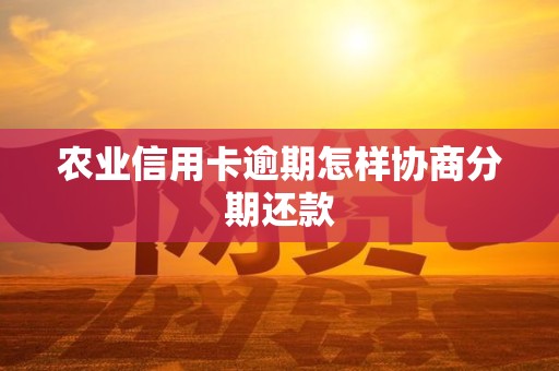 农业信用卡逾期怎样协商分期还款