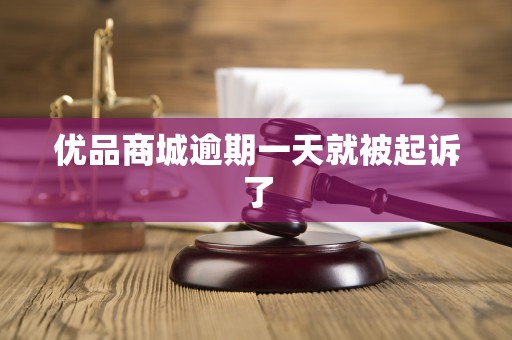 优品商城逾期一天就被起诉了 优品商城逾期一天就被起诉了