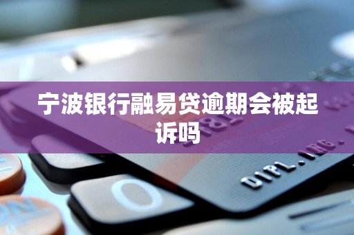 宁波银行融易贷逾期会被起诉吗