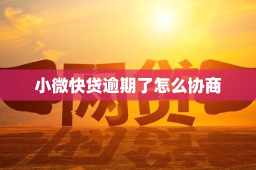 小微快贷逾期了怎么协商