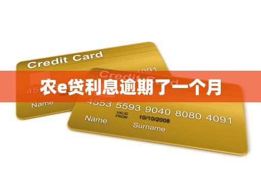 农e贷利息逾期了一个月 农e贷利息逾期了一个月