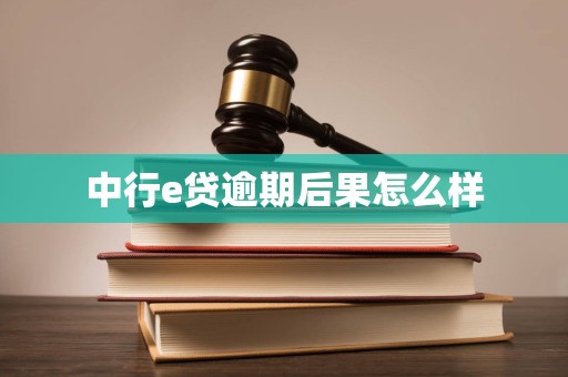 中行e贷逾期后果怎么样 中行e贷逾期后果怎么样