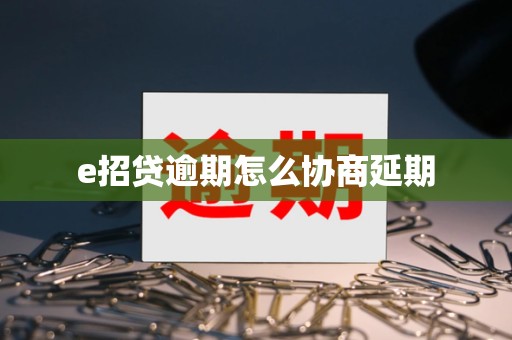 e招贷逾期怎么协商延期