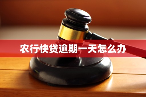 农行快贷逾期一天怎么办 农行快贷逾期一天怎么办