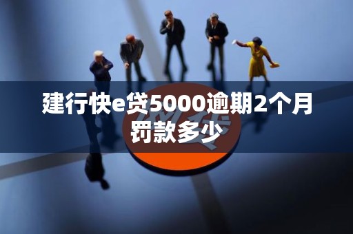 建行快e贷5000逾期2个月罚款多少