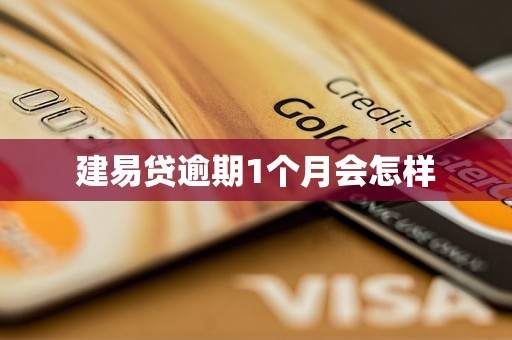 建易贷逾期1个月会怎样 建易贷逾期1个月会怎样