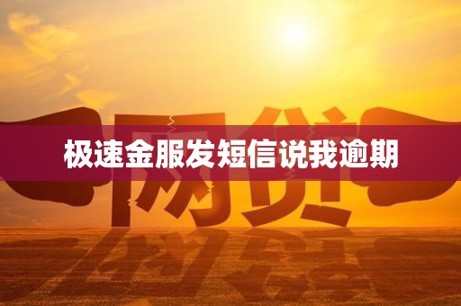 极速金服发短信说我逾期