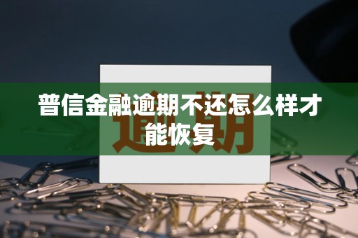 普信金融逾期不还怎么样才能恢复 普信金融逾期不还怎么样才能恢复