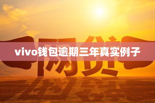 vivo钱包逾期三年真实例子