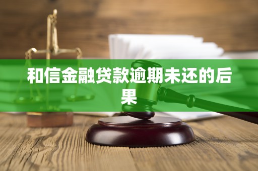 和信金融贷款逾期未还的后果 和信金融贷款逾期未还的后果