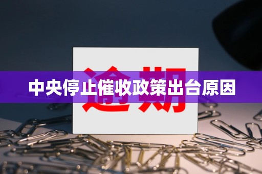 中央停止催收政策出台原因 中央停止催收政策出台原因
