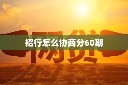 招行怎么协商分60期 招行怎么协商分60期