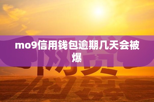 mo9信用钱包逾期几天会被爆