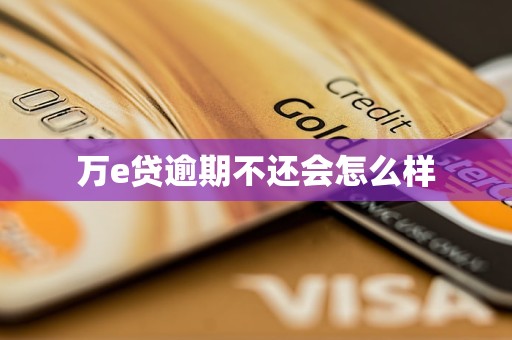 万e贷逾期不还会怎么样 万e贷逾期不还会怎么样