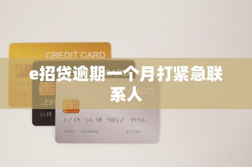 e招贷逾期一个月打紧急联系人