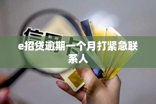 e招贷逾期一个月打紧急联系人
