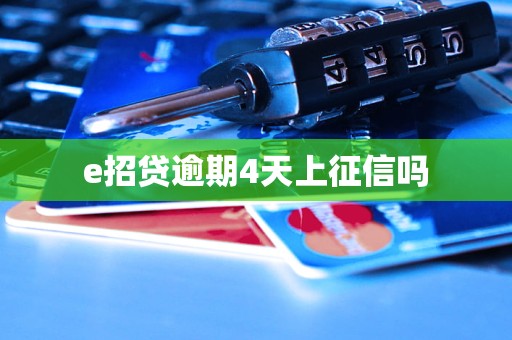 e招贷逾期4天上征信吗